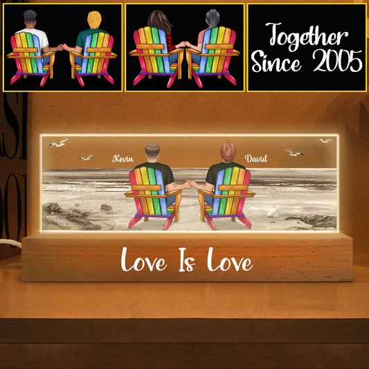 Love Is Love - Personalized LGBT Support Custom LED Night Light