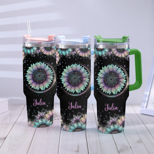 You Are My Sunshine - Personalized Turtle Tumbler With Handle