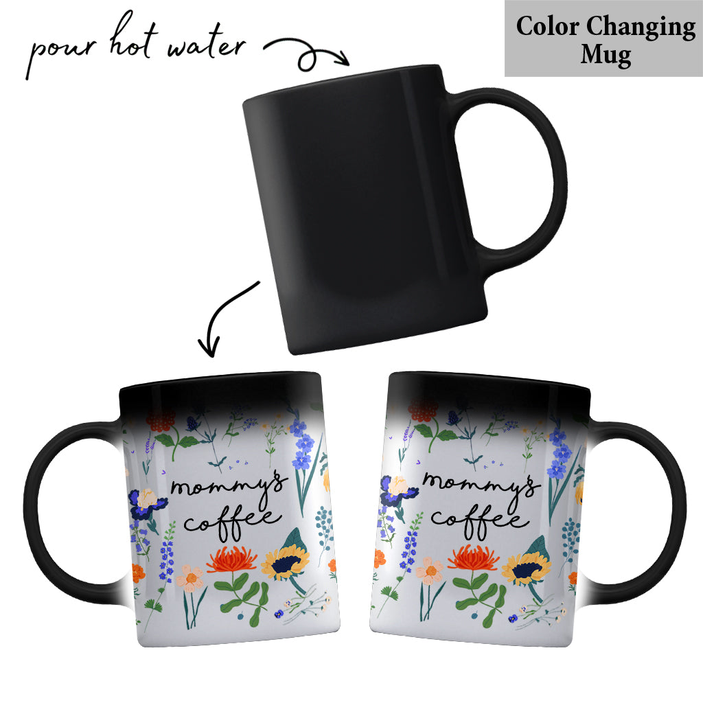 Any Title Coffee Cup Botanical Floral Style - Personalized Mother Mug