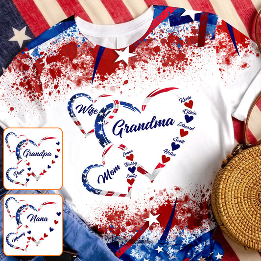 Wife Mom Nana - Personalized Grandma All Over Shirt