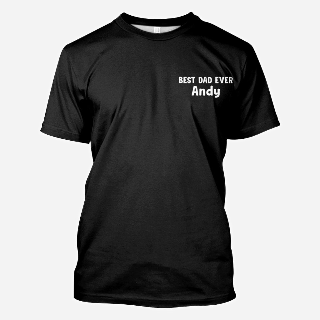 Road On The Back Massage Game T-shirt - Personalized Father All Over Shirt