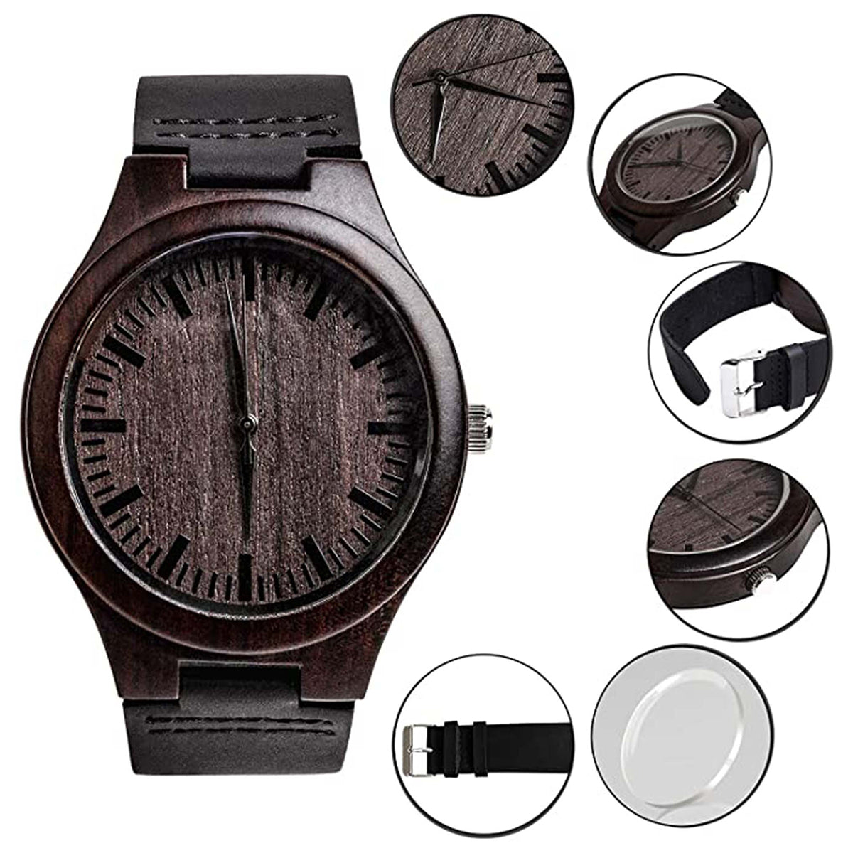 To My Son Happy Father‘s Day - Personalized Father Engraved Wooden Watch