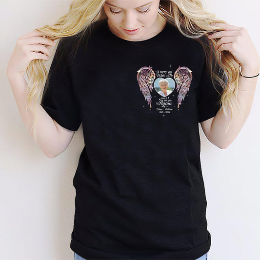 Memorial Wings Your Wings Were Ready But My Heart Was Not - Personalized Memorial T-shirt And Hoodie