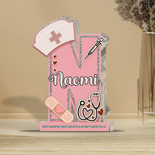 Nurse Letter - Personalized Nurse Custom Shaped Acrylic Plaque