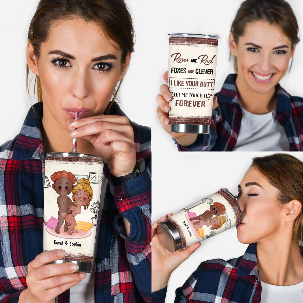 Love Your Butt - Personalized Couple Tumbler