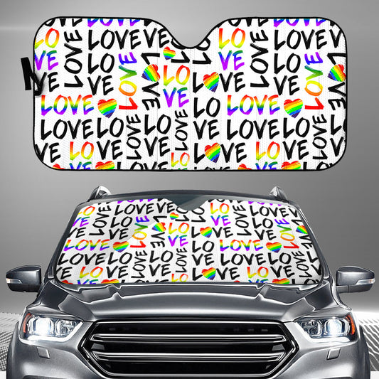 Love is Love - LGBT Support Car Sunshade