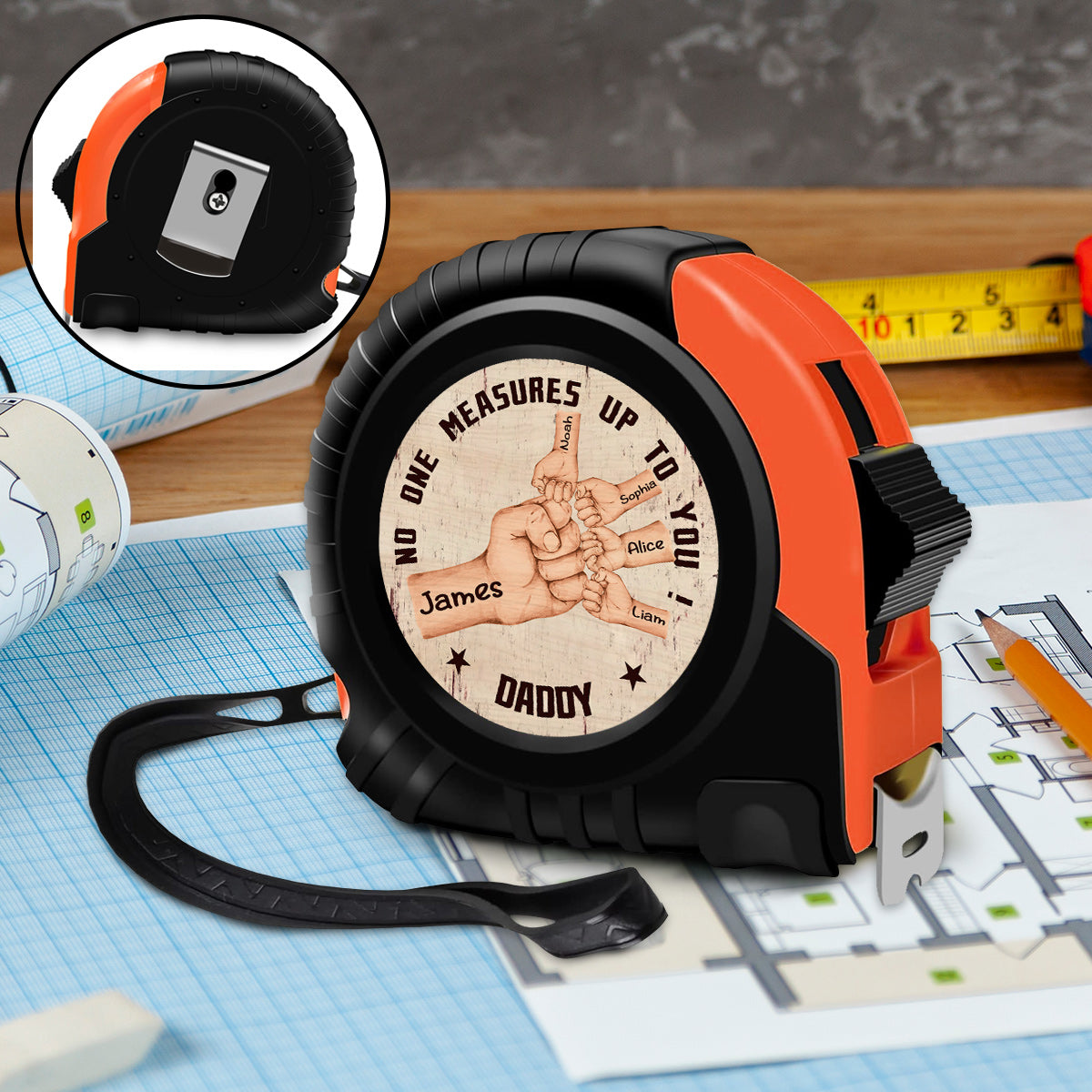 No One Can Measure Up To You Papa Daddy - Personalized Father Measure Tape