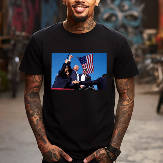 Never Surrender Shirt, Fight For America T-shirt, 2024 Rally Shirt T-shirt & Hoodie