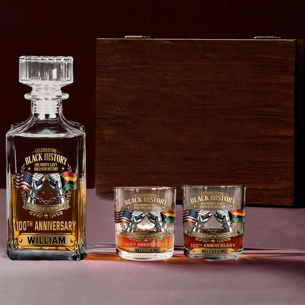 Black History Month - Personalized African American Whiskey Decanter Set