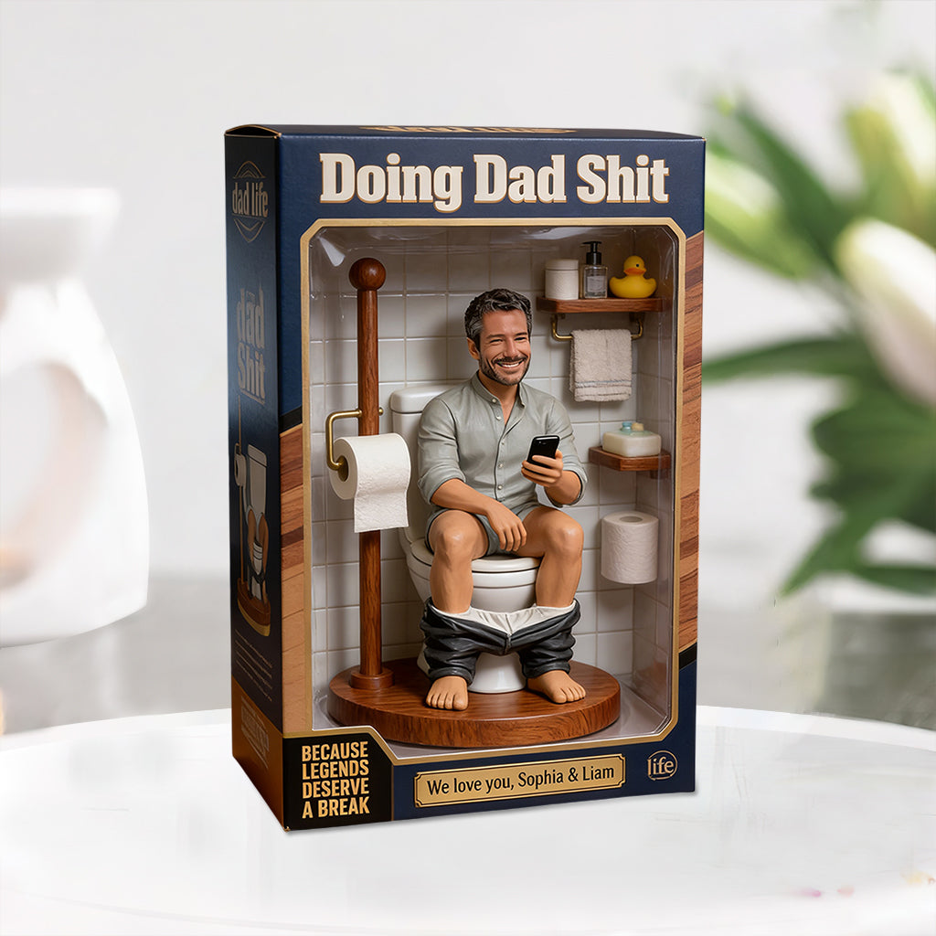 Customized "Doing Dad Shit" Action Figure – Funny Older Latin Dad Life Toy Statue, Hilarious Gag Gift for Father’s Day Man Cave Decor