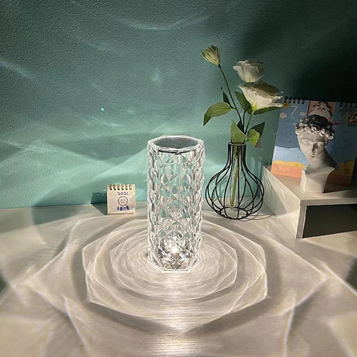 Crystal Rose Diamond Touch Lamp - Crystal Rose Diamond Touch Lamp