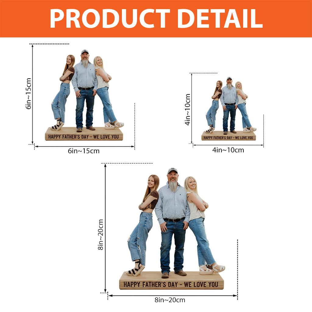 Custom Black Family Personalized Figurine Statue - Best Dad Ever Nameplate Keepsake - Unique Father's Day Desk Ornament Gift