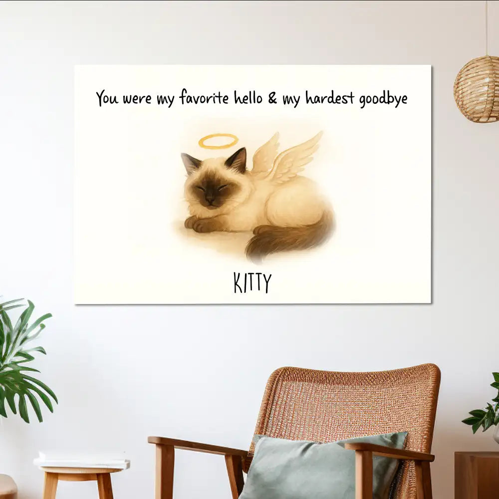 Angel Dog 'Hardest Goodbye' Personalized Keychain – Thoughtful Pet Remembrance Gift for Pet Owners