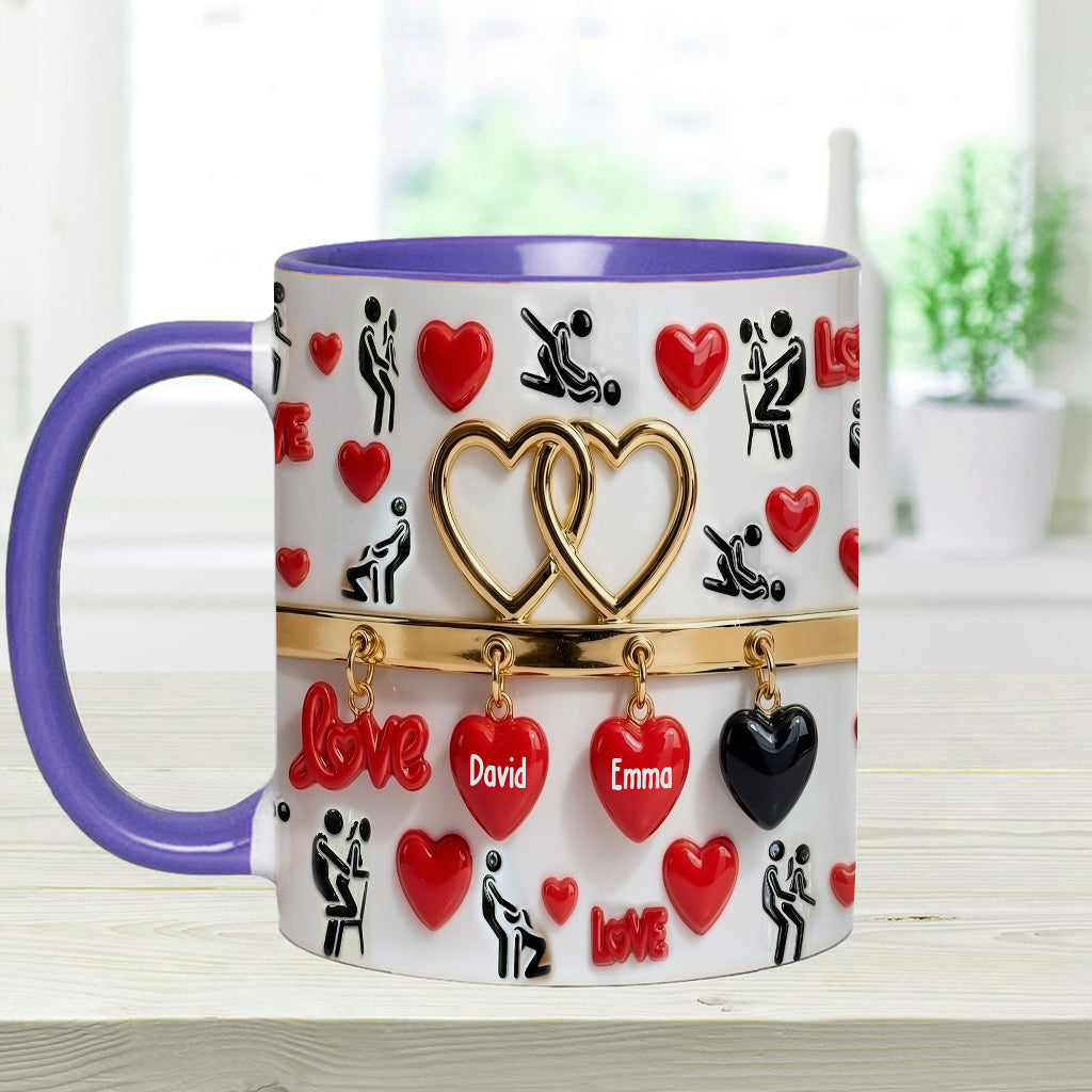 Funny Gift For Couple - Personalized Couple Accent Mug & Coaster
