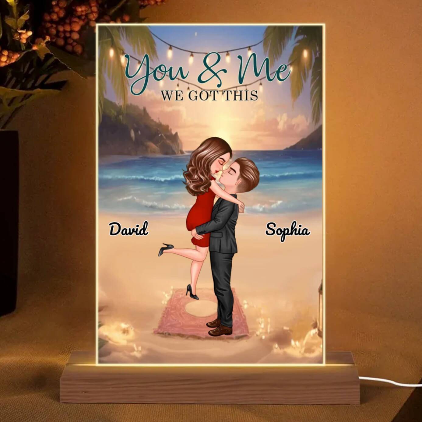 My Missing Piece - Personalized Wooden Or Acrylic Or LED Plaque - Engraved Design for Him/Her