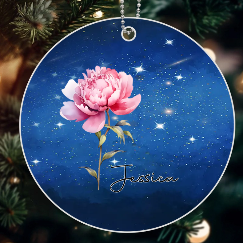 Personalized Floral Wine Glass - Custom Name Cup or Ornament or Keychain or Poster or Plaque - Perfect Gift for Her, Birthdays, and Special Occasions