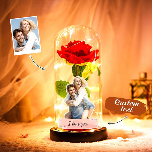 I Love You - Personalized Couple Eternal Rose Night Light