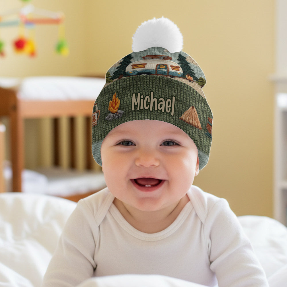 Camping Is My Love - Personalized Camping Beanie Hat