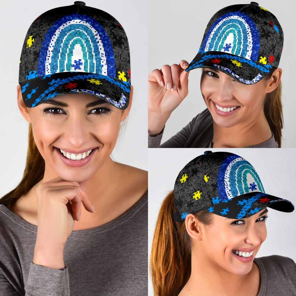 In April We Wear Blue Autism Awareness Classic Cap 0622
