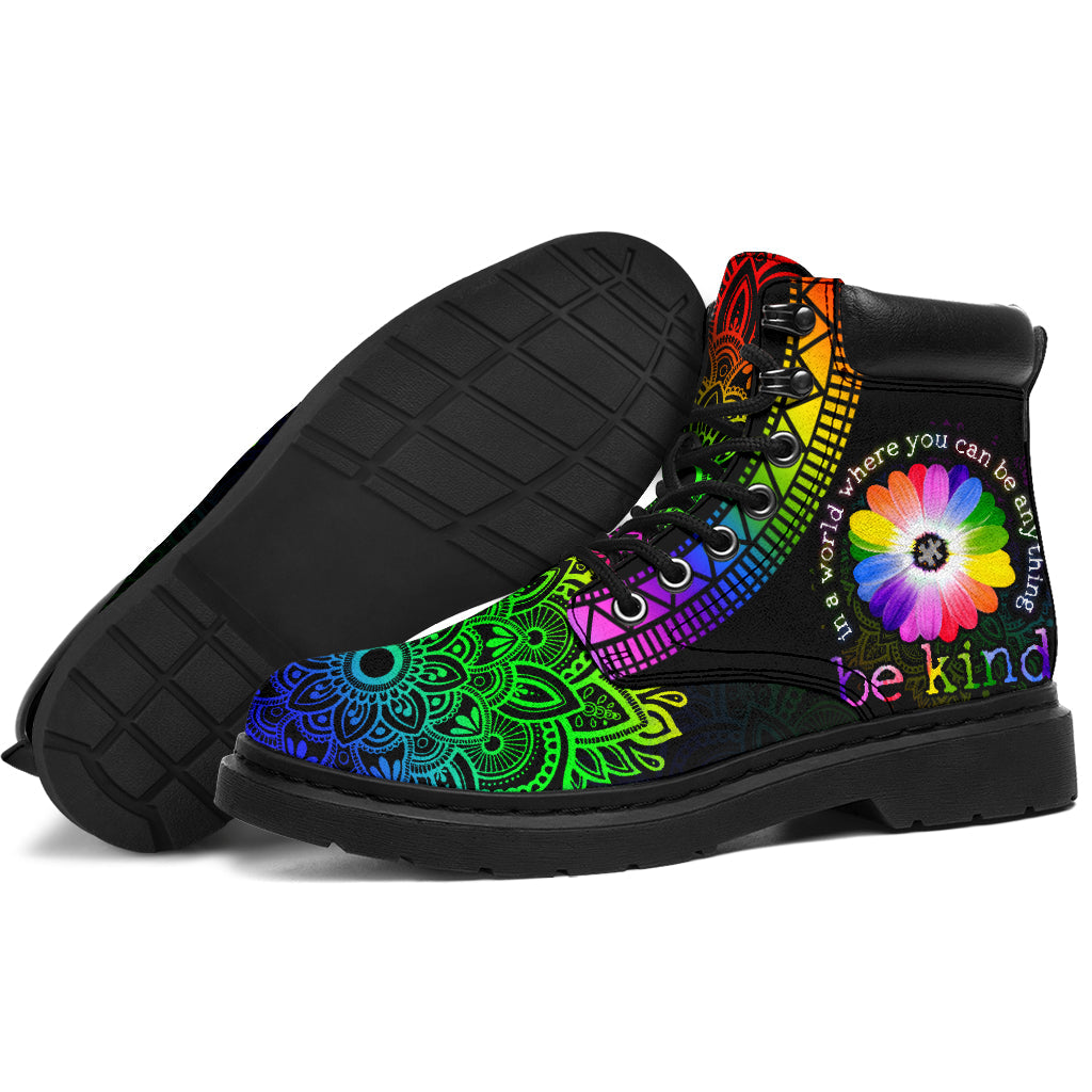 In A World Where You Can Be Anything Be Kind Autism Awareness All Season Boots 0622