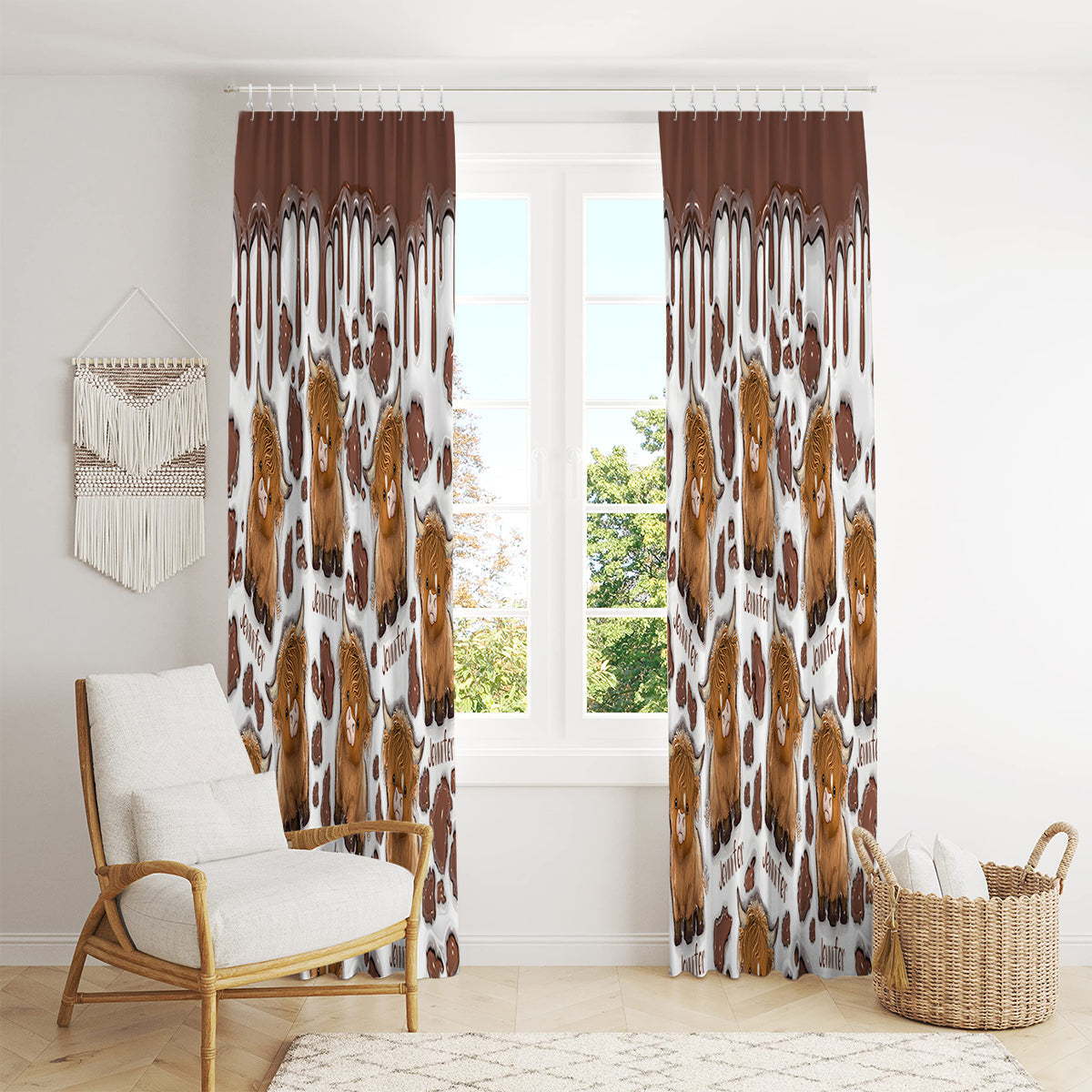 Highland Cows Lover - Personalized Highland Cow Blackout Window Curtain/ Drapes Set