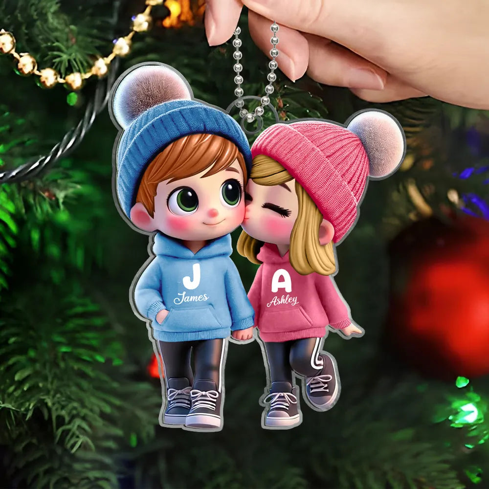 Personalized Sticker Decal for Couples – Cute Cartoon Design, Customizable for Him & Her