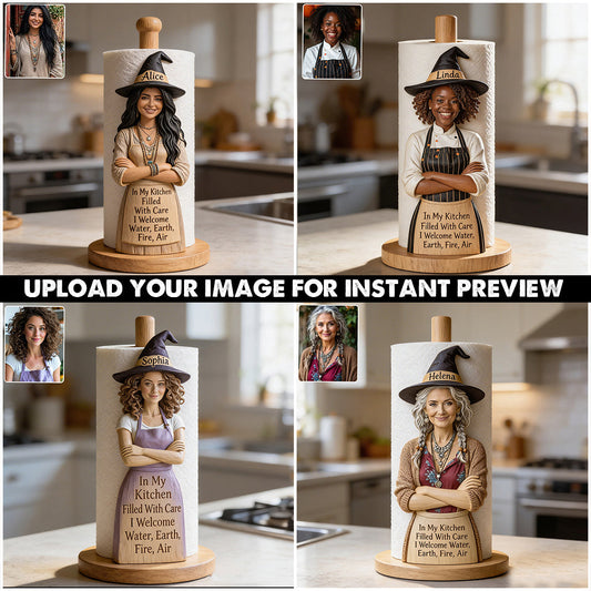 In My Kitchen - Personalized Witch Paper Towel Stand