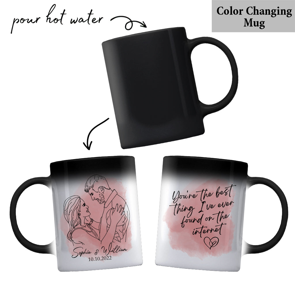 Best Thing On the Internet - Personalized Husband And Wife Mug