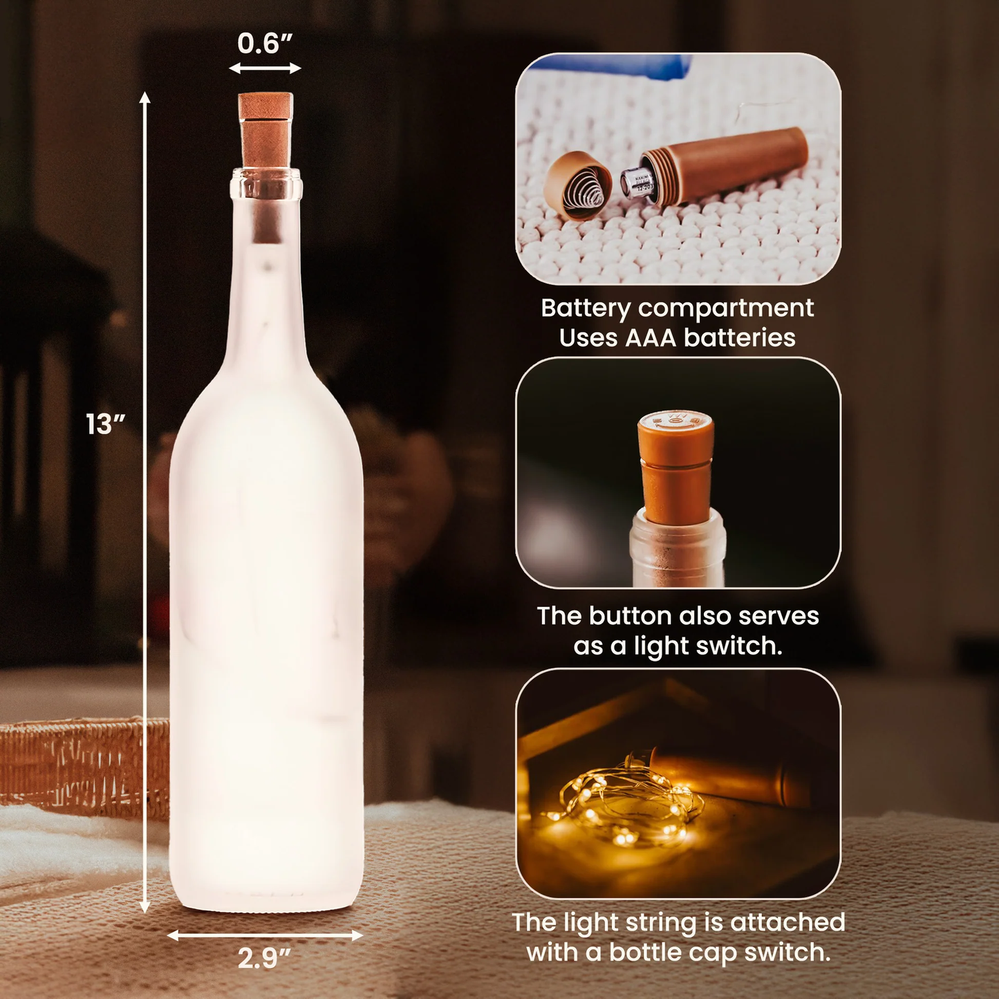 Personalized Bottle Lamp From Our First Kiss Till Our Last Breath Romantic Couple Gift With Warm Glow Home Decor