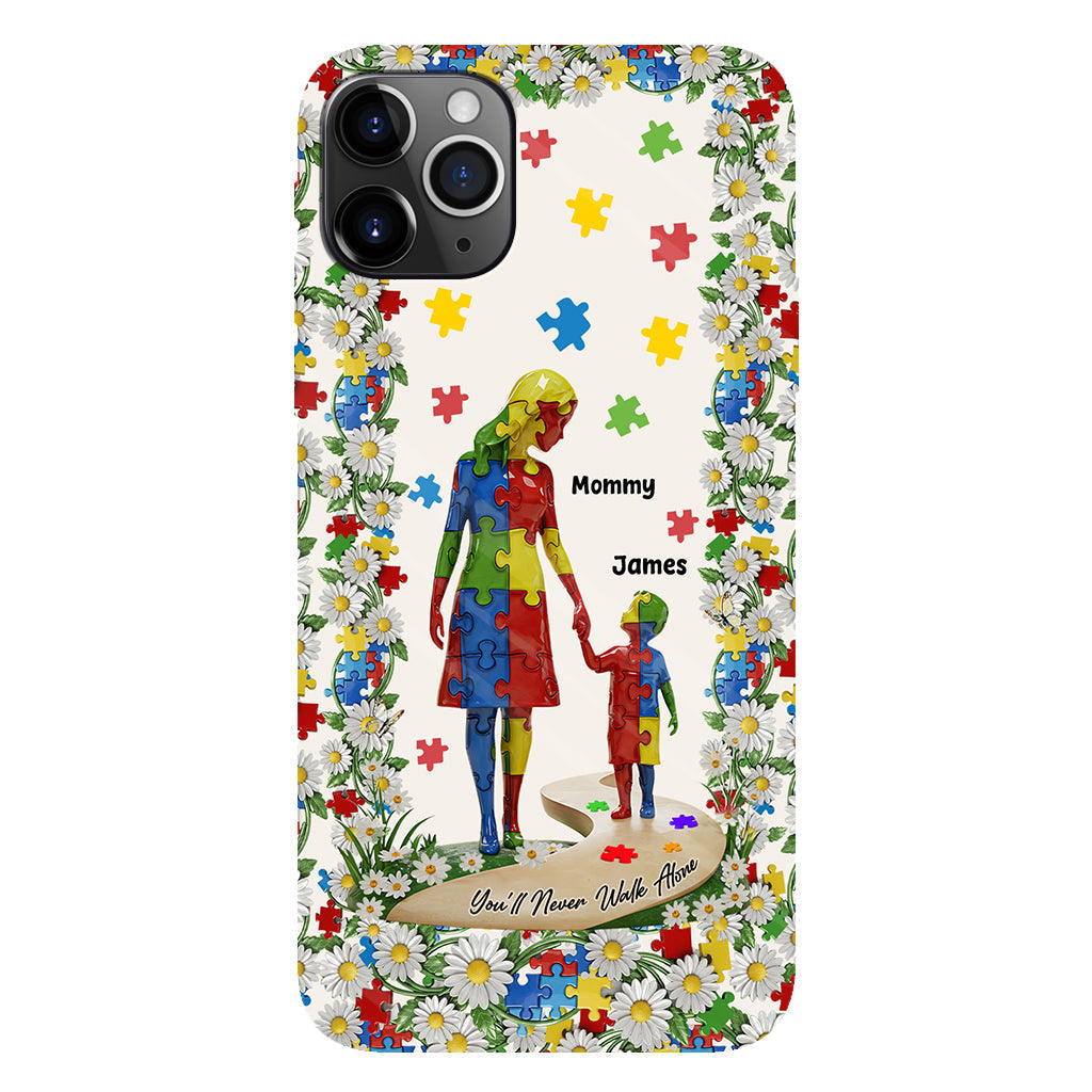 You'll Never Walk Alone - Personalized Autism Awareness Full Print Phone Case