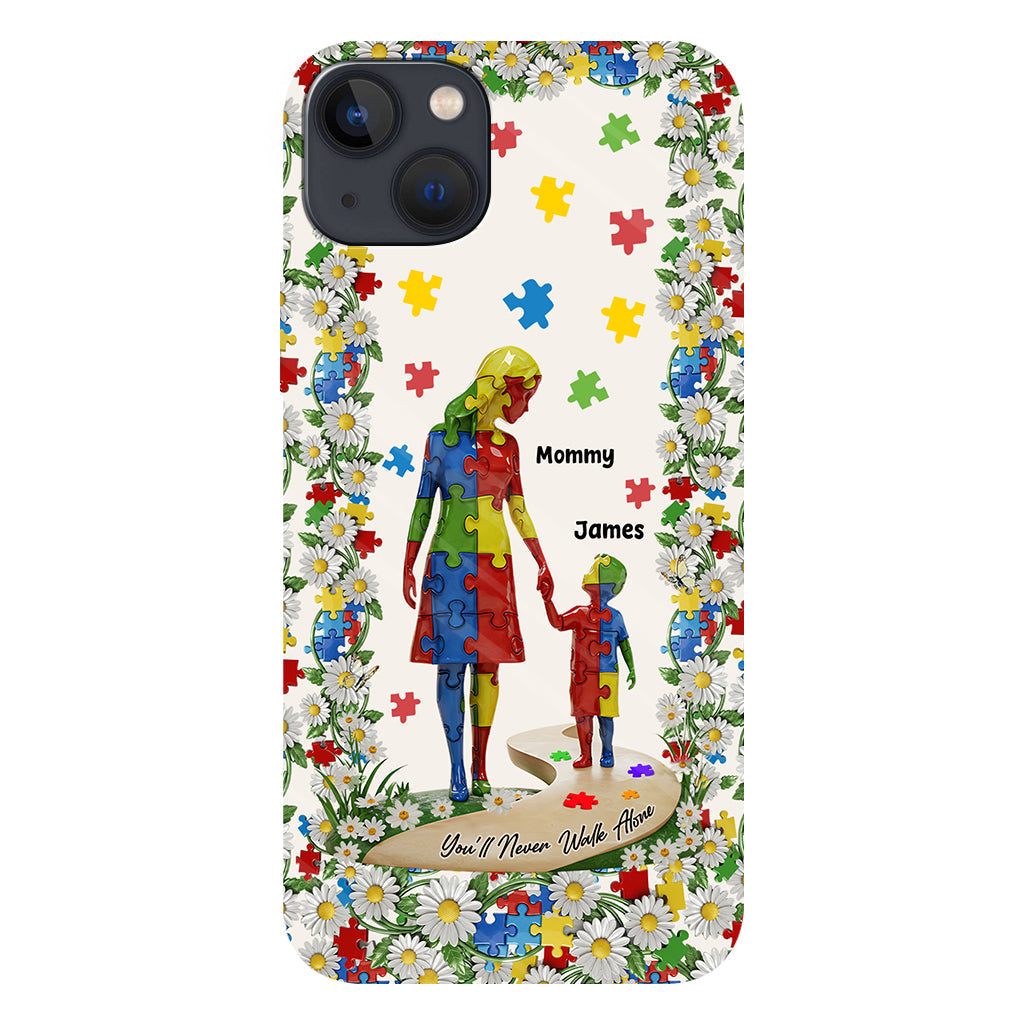 You'll Never Walk Alone - Personalized Autism Awareness Full Print Phone Case