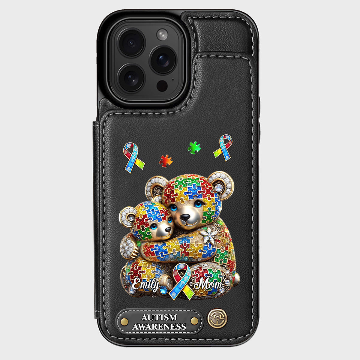 Strong Mama - Personalized Autism Awareness Wallet Phone Case