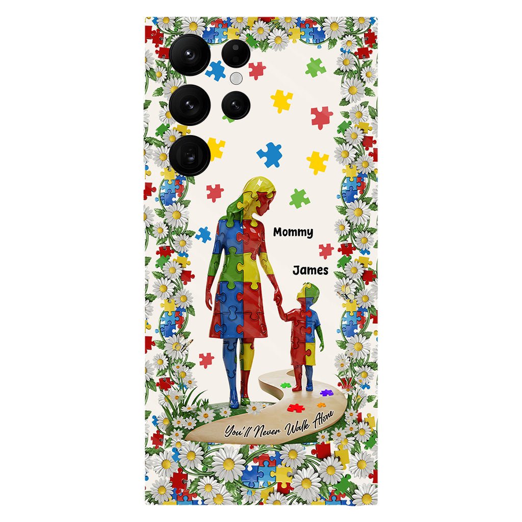 You'll Never Walk Alone - Personalized Autism Awareness Full Print Phone Case