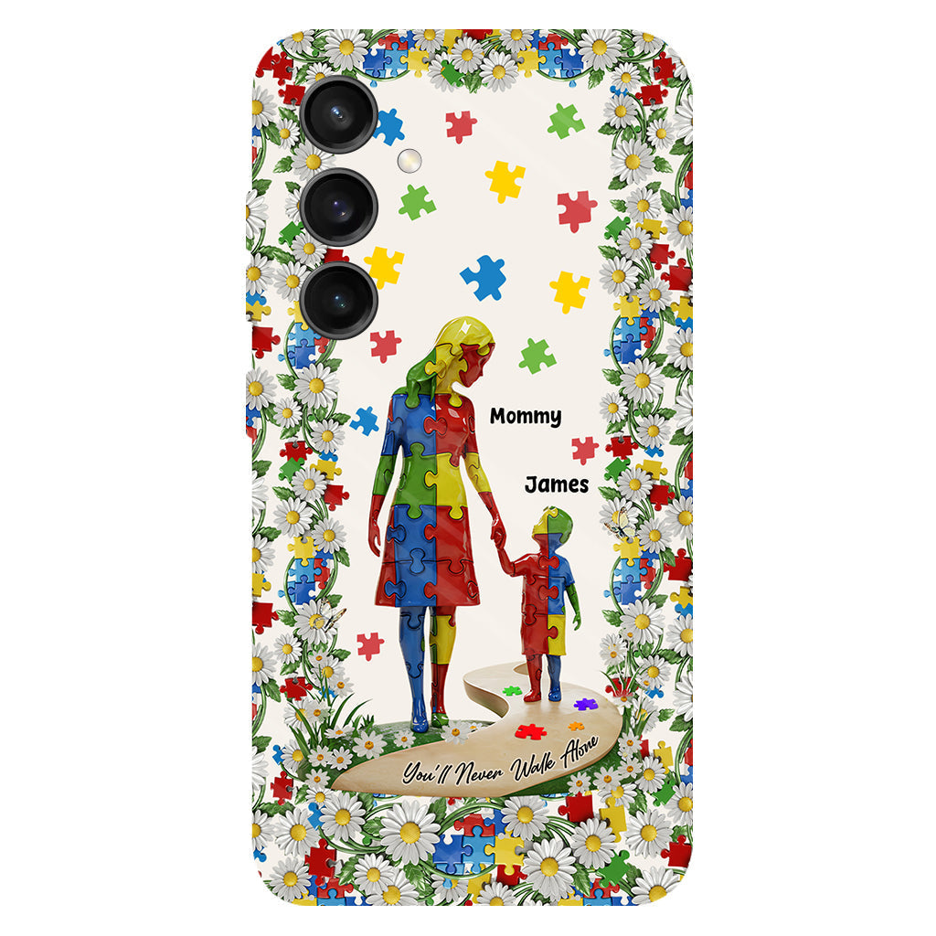 You'll Never Walk Alone - Personalized Autism Awareness Full Print Phone Case
