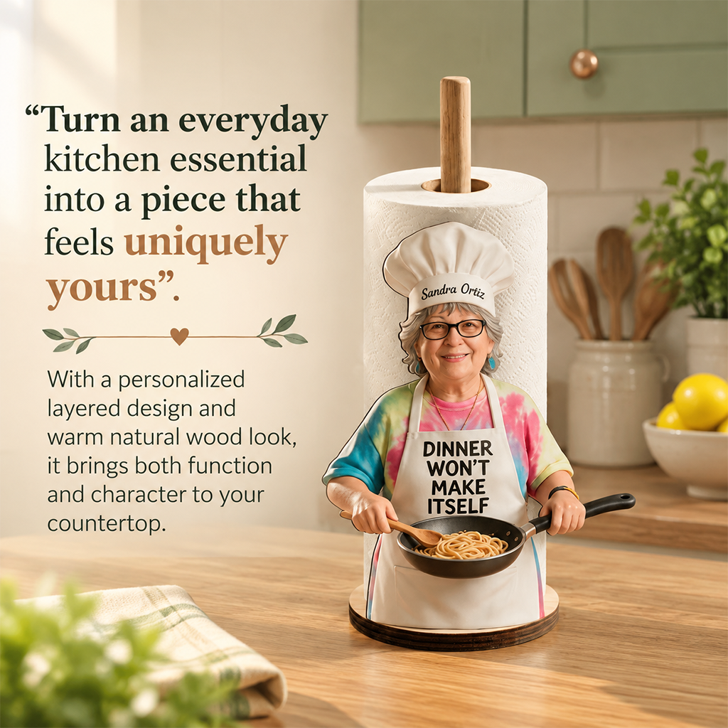 Won't Make Itself - Personalized Cooking Paper Towel Stand