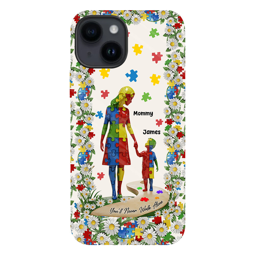 You'll Never Walk Alone - Personalized Autism Awareness Full Print Phone Case