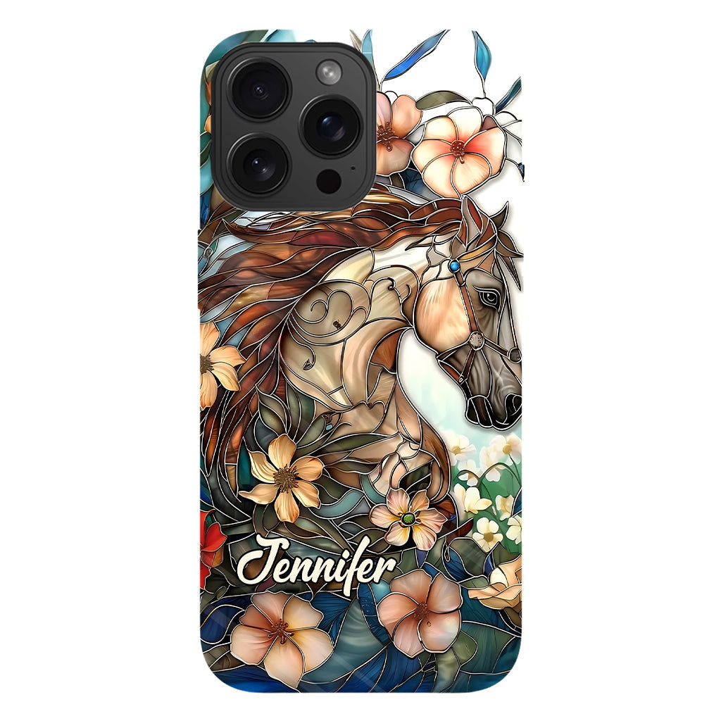 Love Horses - Personalized Horse Full Print Phone Case